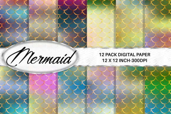 Download Colorful Mermaid Scales Digital Paper - Mermaid scales digital paper Collection