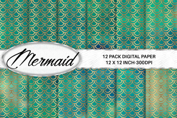 Download Green Mermaid Scales Digital Paper - Mermaid scales digital paper Collection