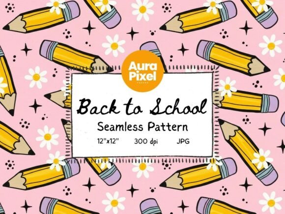 Download Back to School Digital Paper Seamless - School digital paper Collection