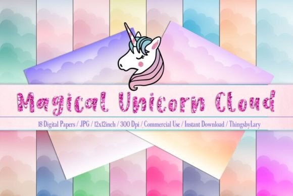 Download Fairy Ombre Magic Unicorn Cloud Paper - Unicorn Collection