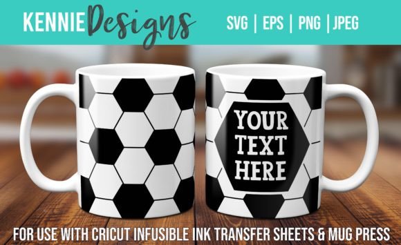 Download Soccer Ball Wrap Customizable Mug SVG - Wrap Collection