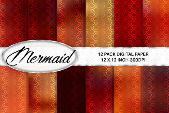 Download Red Mermaid Scales Digital Paper - Mermaid scales digital paper Collection