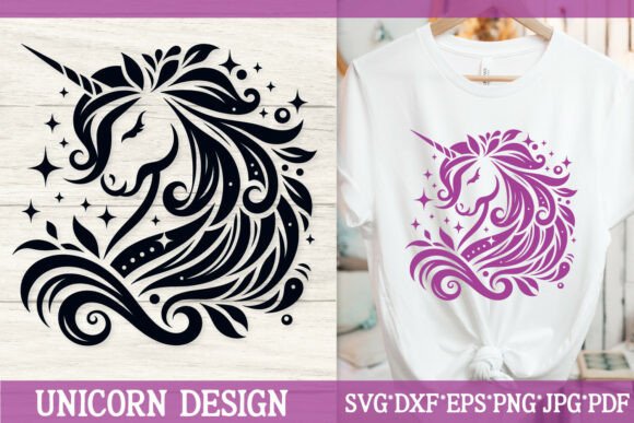 Download Elegant Unicorn Silhouette SVG Cut File - Unicorn Collection