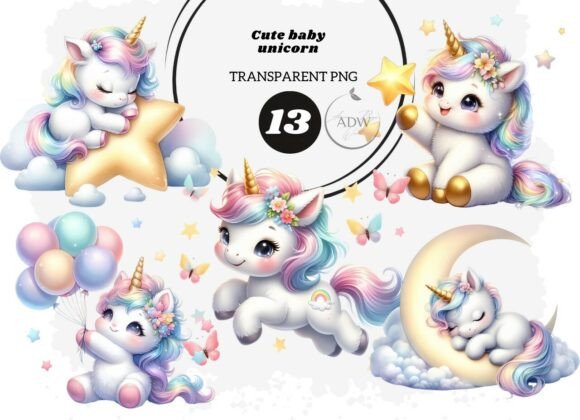 Download Cute Baby Unicorn - Unicorn Collection