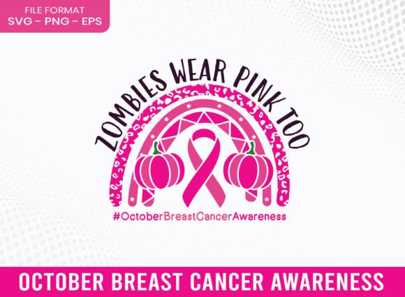 Download Zombies Pink Breast Cancer Awareness SVG - Zombies Collection