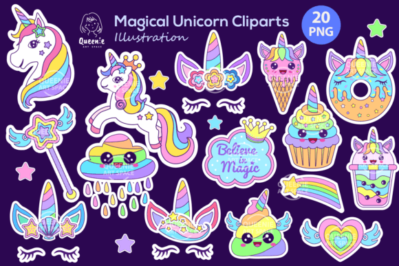 Download Magical Unicorn Sticker Cliparts - Unicorn Collection
