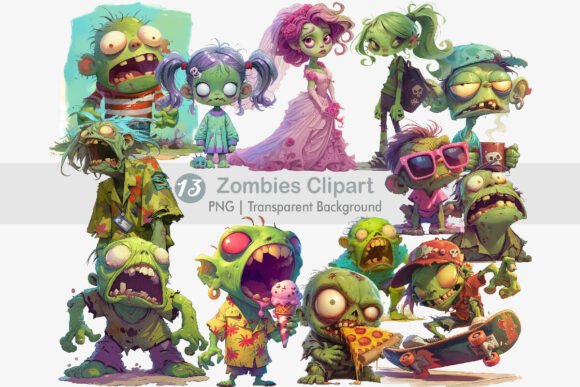 Download Zombies Clipart PNG Bundle - Zombies Collection