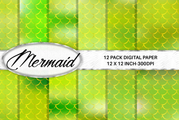 Download Light Green Mermaid Scales Digital Paper - Mermaid scales digital paper Collection