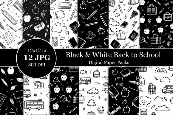 Download Doodle Back to School Digital Paper - School digital paper Collection