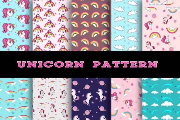 Download Unicorn Digital Paper Patterns - Unicorn Collection