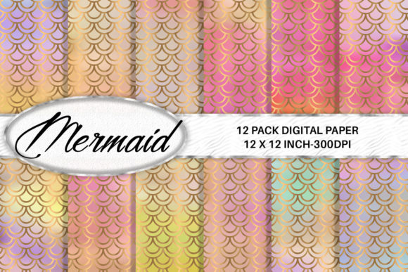 Download Mermaid Scales Digital Paper Background - Mermaid scales digital paper Collection