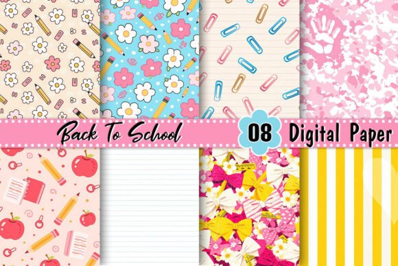 Download Pink School Digital Paper - School digital paper Collection