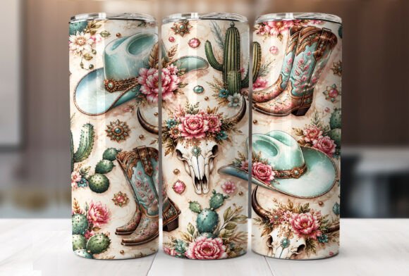 Download Cowgirl Western 20oz Tumbler Wrap PNG - Wrap Collection