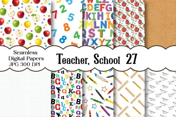 Download Teacher, School Digital Papers - School digital paper Collection