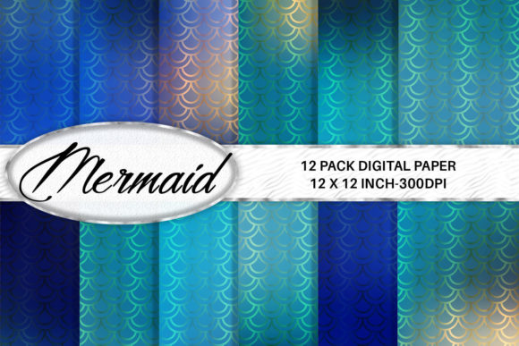 Download Turquoise Mermaid Scales Digital Paper - Mermaid scales digital paper Collection