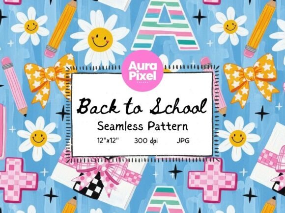 Download Back to School Digital Paper Seamless - School digital paper Collection