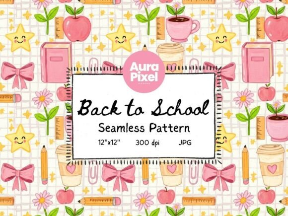 Download Back to School Digital Paper Seamless - School digital paper Collection