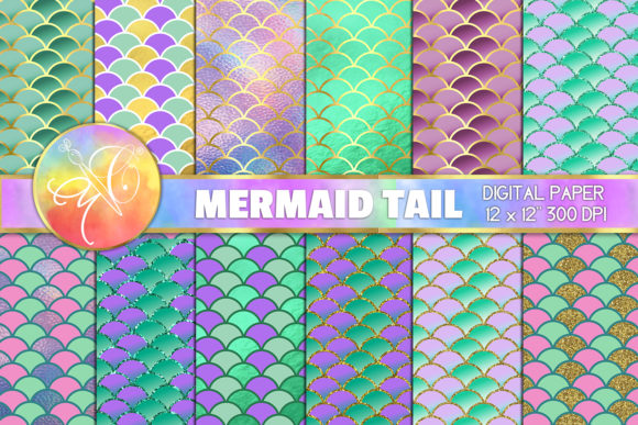 Download Mermaid Scales Digital Paper - Premium Bundle