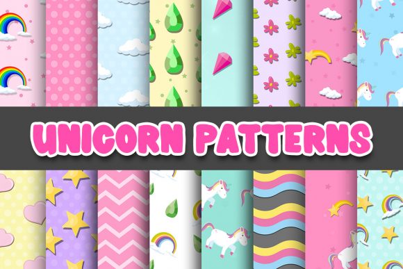 Download Unicorn Digital Paper Patterns - Unicorn Collection