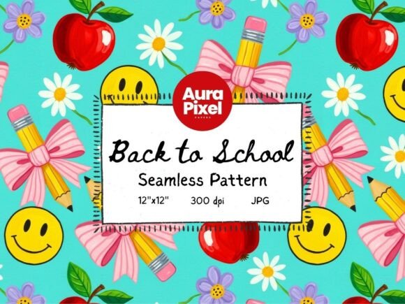 Download Back to School Digital Paper Seamless - School digital paper Collection