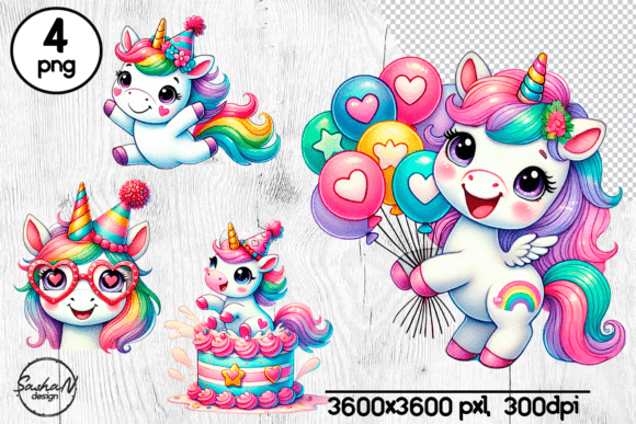Download Cute Unicorn Clipart, Birthday Clipart - Unicorn Collection
