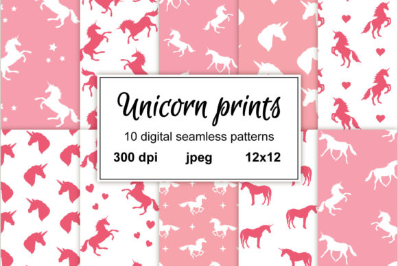Download Digital Unicorn Paper Set - Unicorn Collection